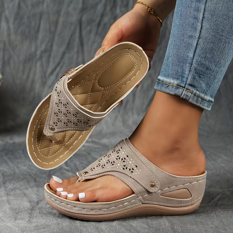 Navy | Sandales à Talons Confortables et avec Support