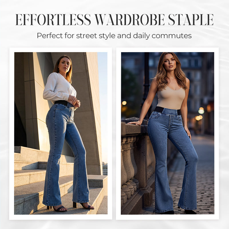 Yara | Jean femme taille haute avec jambes élastiques