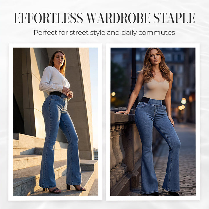 Yara | Jean femme taille haute avec jambes élastiques