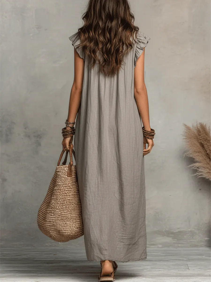 Hadira | Robe légère à volants au style artistique et bohème