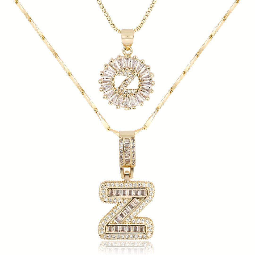 Primrose | Colliers Initiales avec Diamants en Or 14k (2 pièces)