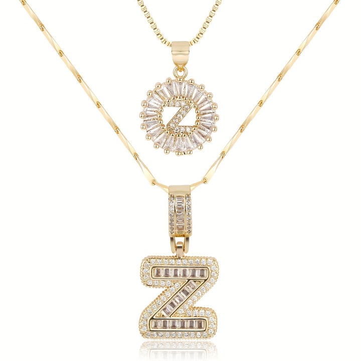 Primrose | Colliers Initiales avec Diamants en Or 14k (2 pièces)