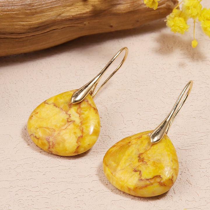 Mirea | Boucles d'Oreilles en Pierre Naturelle en Forme de Goutte avec un Style Élégant