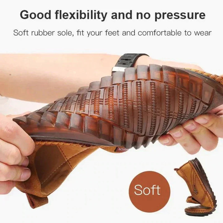 Pravino | Chaussures en cuir confortables avec semelle antidérapante