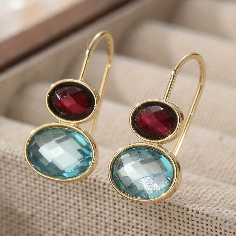 Perla | Boucles d'Oreilles Pendantes Ovales avec Design Artisanal Élégant