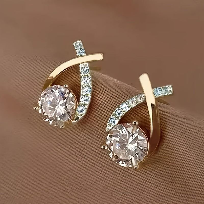 Xara | Boucles d'Oreilles Élégantes en Forme de Croix pour Usage Quotidien
