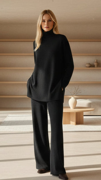 Rosavienne | Ensemble en tricot et pantalons élégants pour femmes pour un confort quotidien