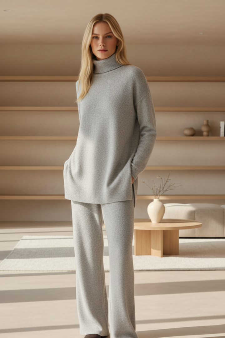 Rosavienne | Ensemble en tricot et pantalons élégants pour femmes pour un confort quotidien