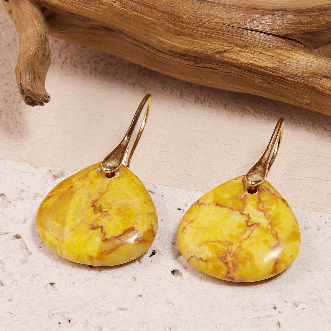 Mirea | Boucles d'Oreilles en Pierre Naturelle en Forme de Goutte avec un Style Élégant