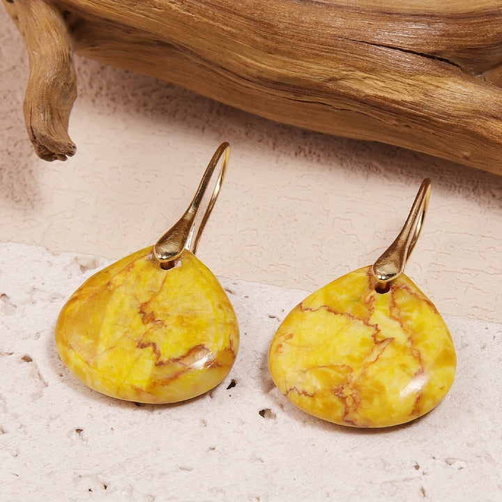 Mirea | Boucles d'Oreilles en Pierre Naturelle en Forme de Goutte avec un Style Élégant
