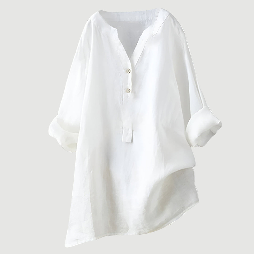 Gavienne | Blouse estivale légère en lin à coupe relax