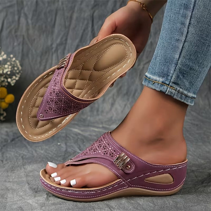 Navy | Sandales à Talons Confortables et avec Support