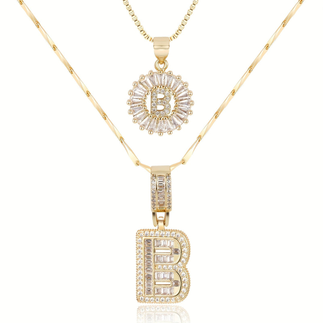 Primrose | Colliers Initiales avec Diamants en Or 14k (2 pièces)