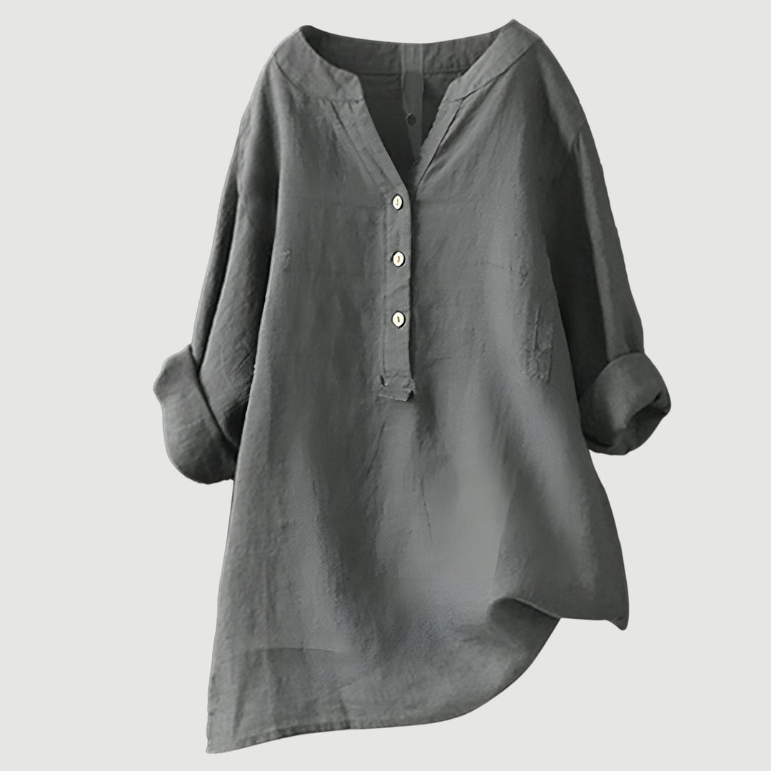 Gavienne | Blouse estivale légère en lin à coupe relax