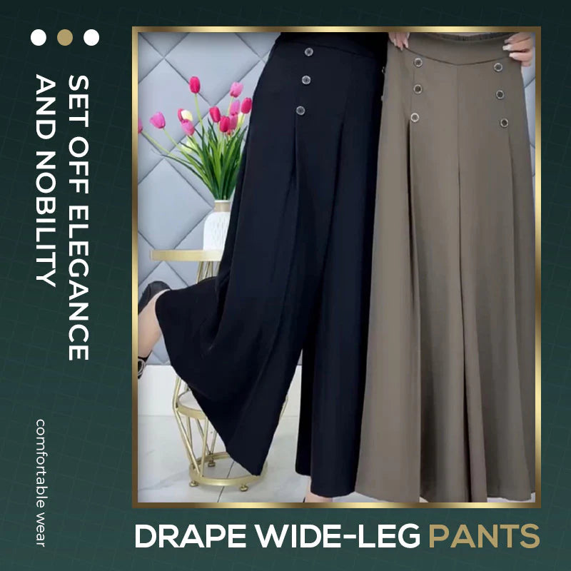 Nell | Pantalons plissés élégants avec jambes larges