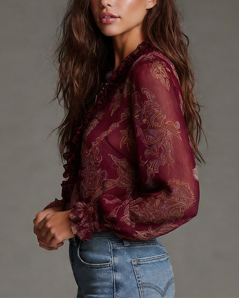 Arden | Blouse Élégante avec Demi-Zip et Coupe Moderne