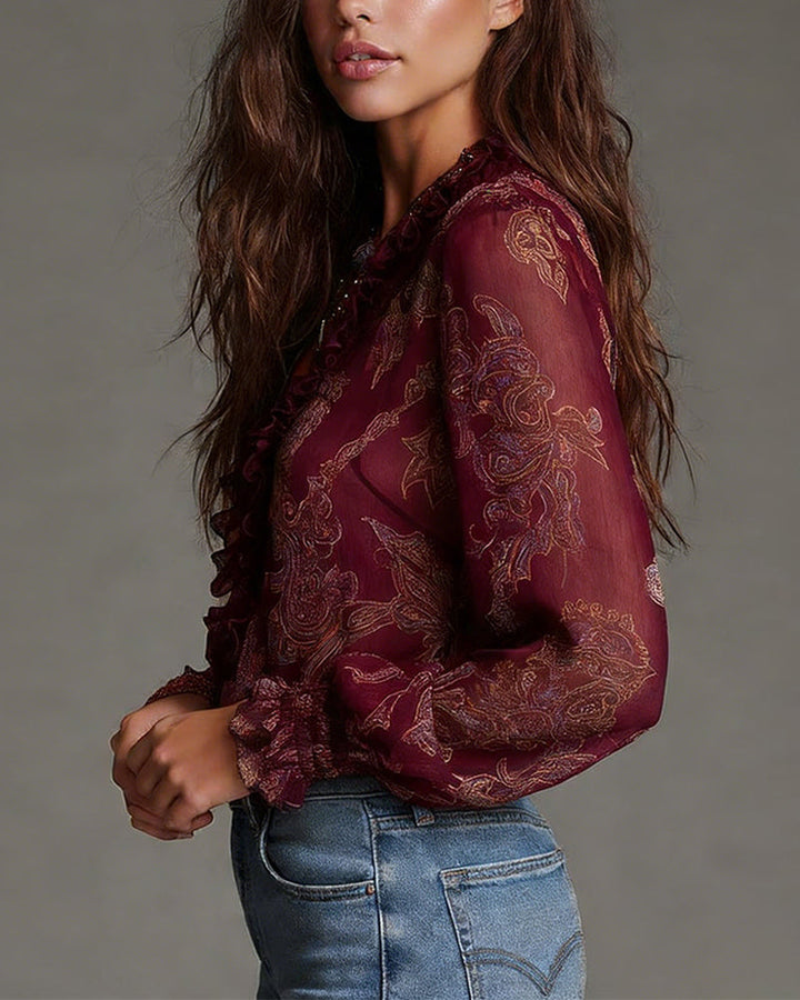 Arden | Blouse Élégante avec Demi-Zip et Coupe Moderne