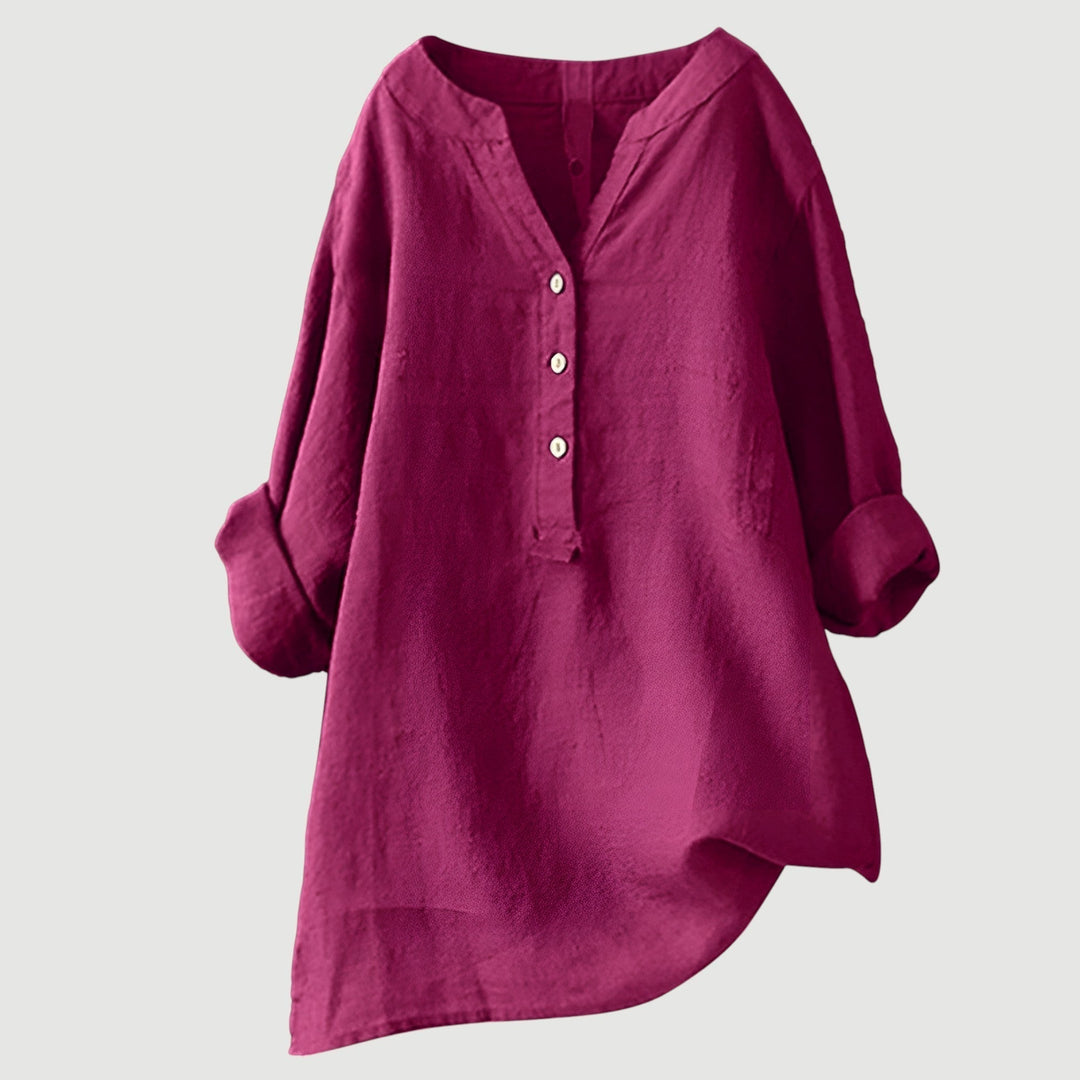 Gavienne | Blouse estivale légère en lin à coupe relax