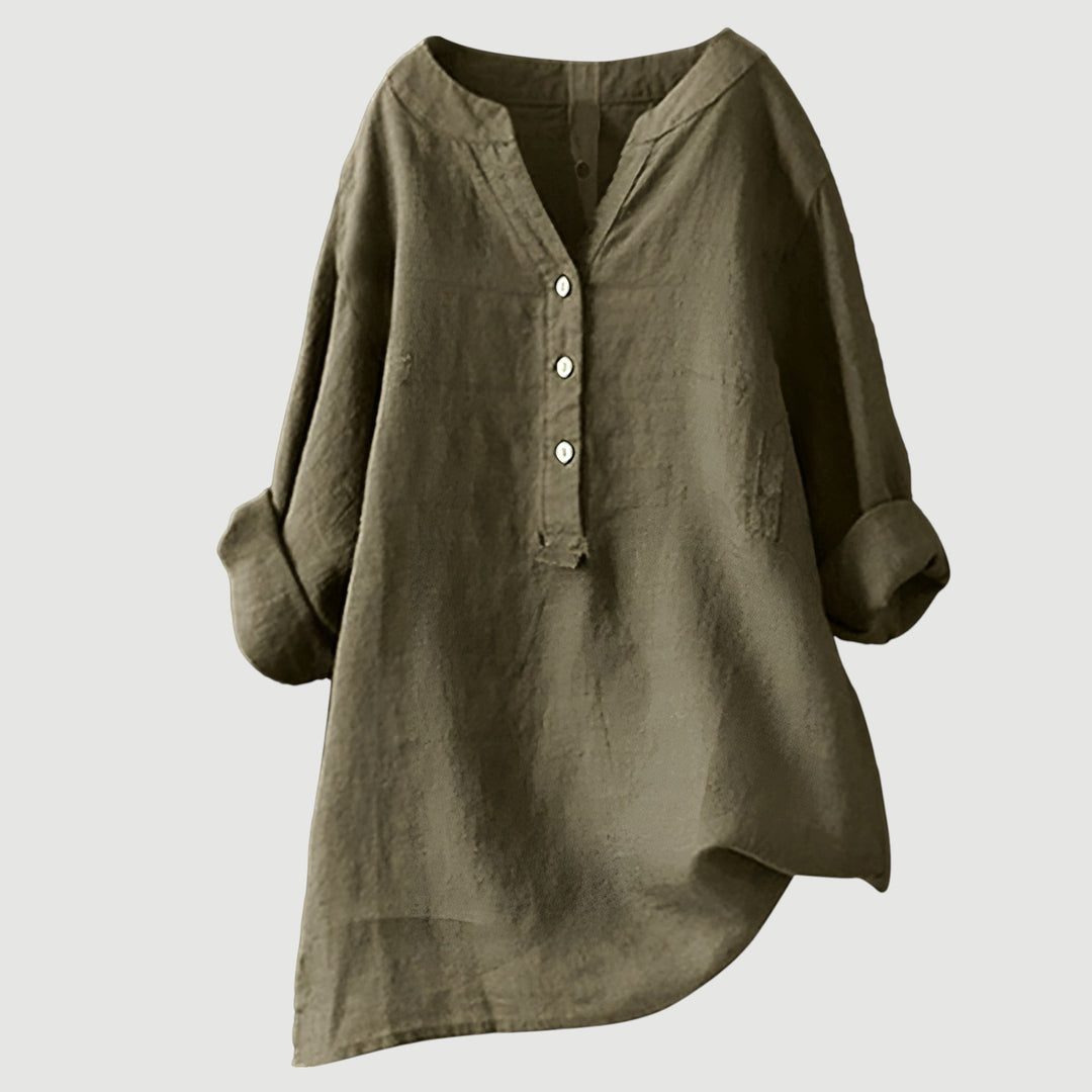 Gavienne | Blouse estivale légère en lin à coupe relax