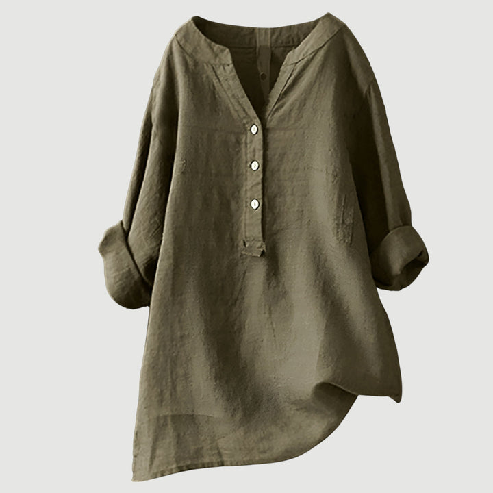 Gavienne | Blouse estivale légère en lin à coupe relax