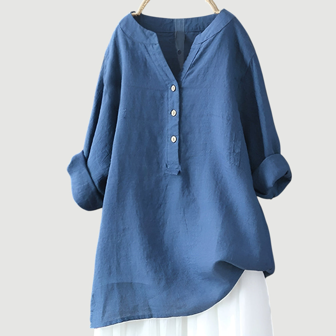 Gavienne | Blouse estivale légère en lin à coupe relax