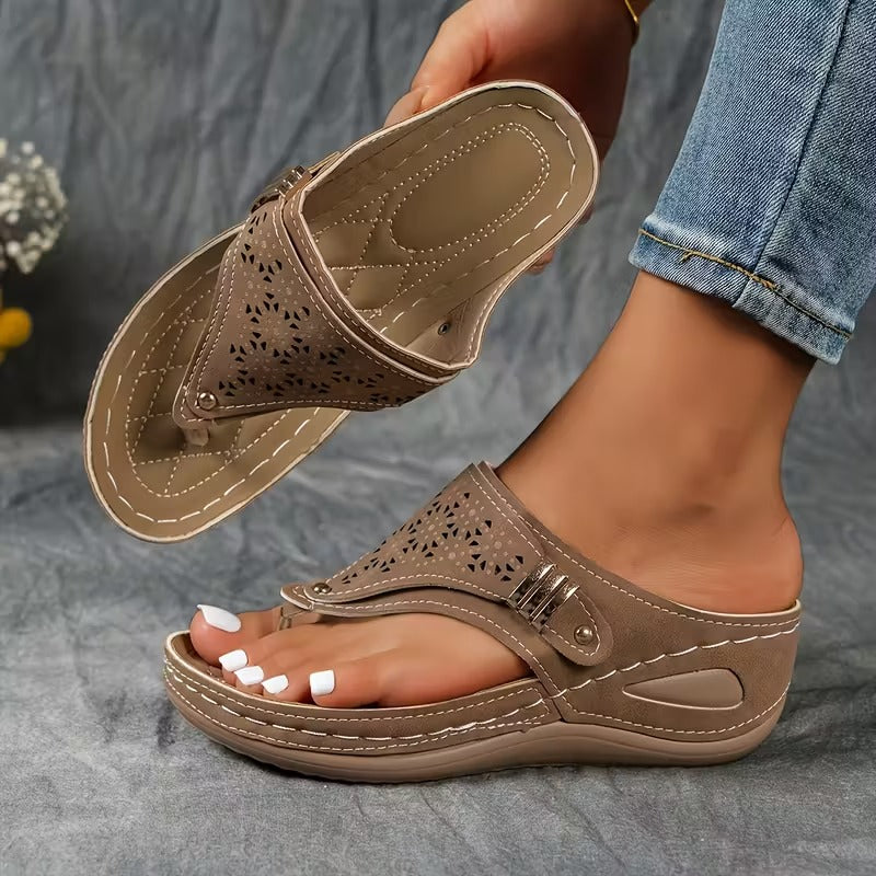 Navy | Sandales à Talons Confortables et avec Support