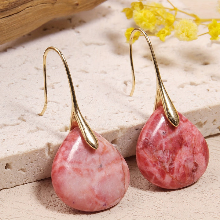 Mirea | Boucles d'Oreilles en Pierre Naturelle en Forme de Goutte avec un Style Élégant