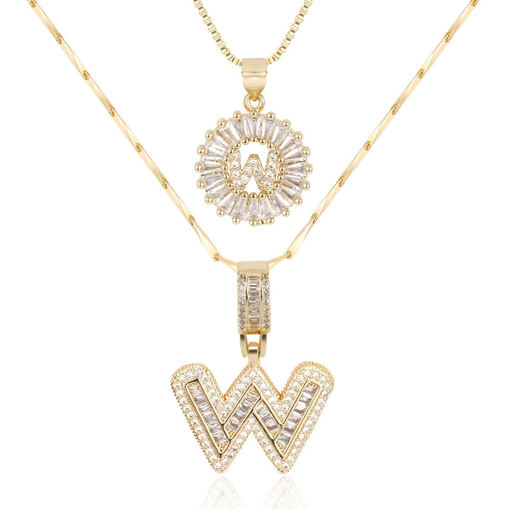 Primrose | Colliers Initiales avec Diamants en Or 14k (2 pièces)