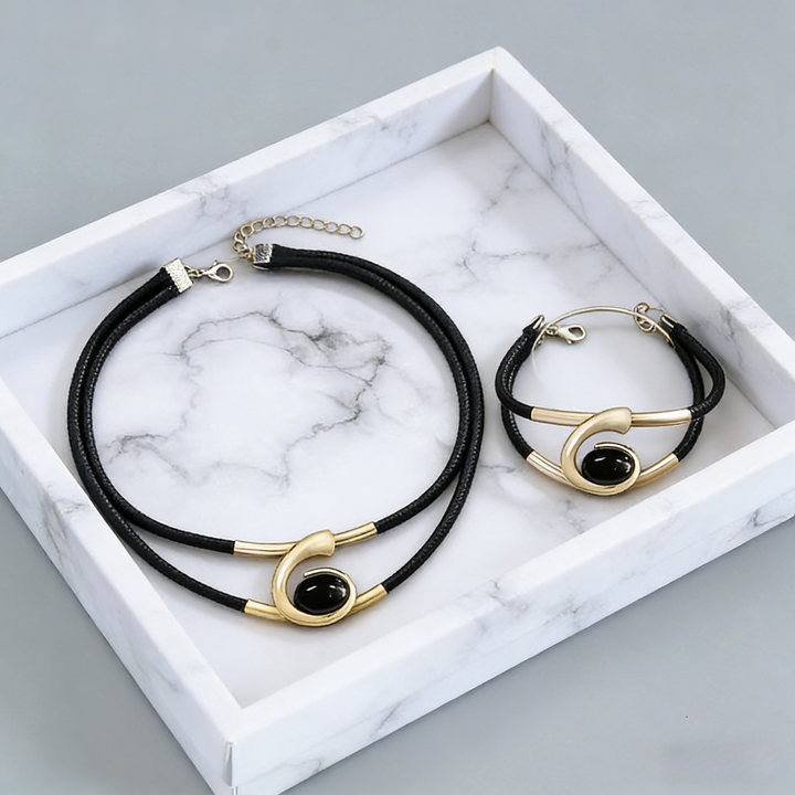 Suri  | Ensemble de collier et bracelet style vintage boho