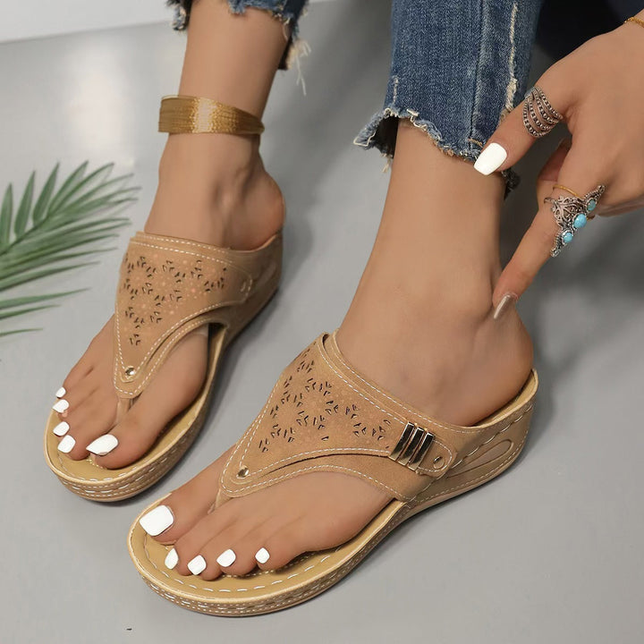 Navy | Sandales à Talons Confortables et avec Support