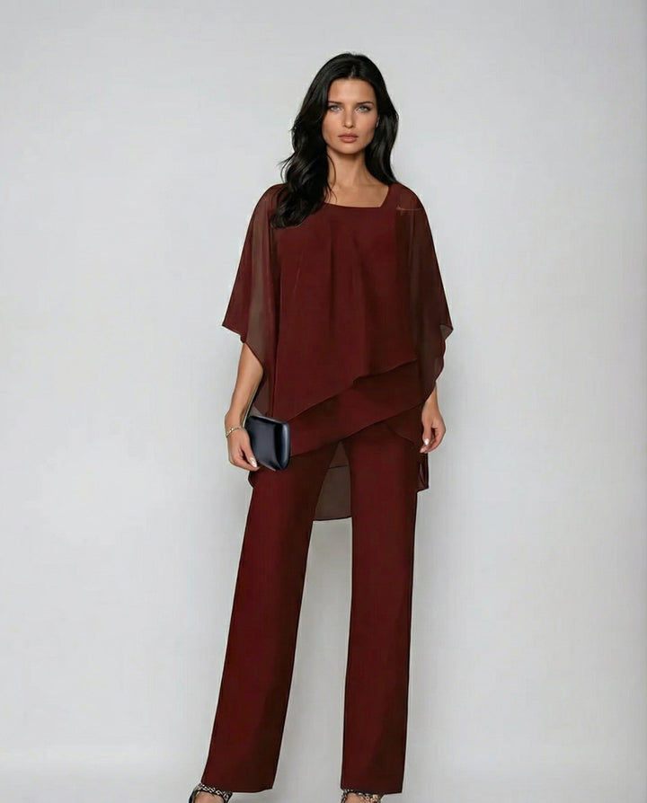 Orosette | Ensemble moderne de top asymétrique et pantalon ample