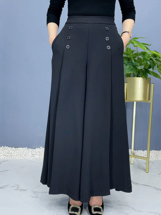 Nell | Pantalons plissés élégants avec jambes larges
