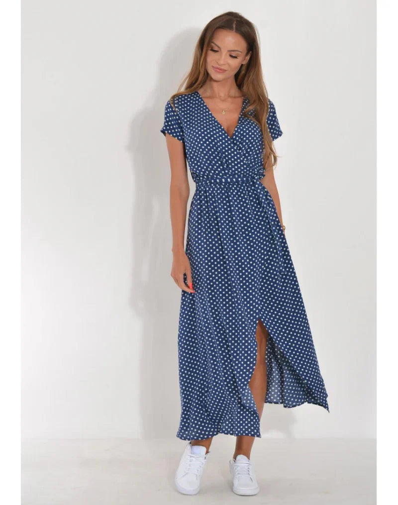 Delia | Robe féminine à décolleté en V et silhouette valorisante