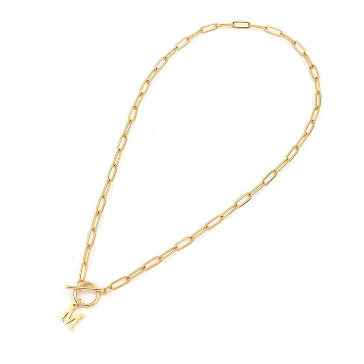 Ganelle | Collier Personnalisé à Initiale avec Fermoir Circulaire