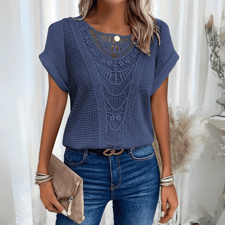 Ivory | Top en dentelle chic léger et féminin pour femme
