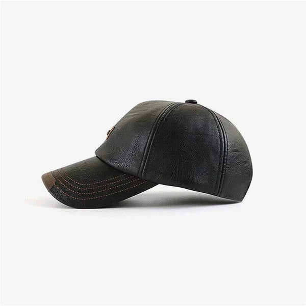 Olivaro | Casquette en Cuir Chaud pour Homme Idéale pour l'Automne et l'Hiver