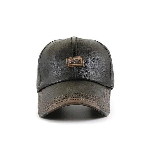 Olivaro | Casquette en Cuir Chaud pour Homme Idéale pour l'Automne et l'Hiver