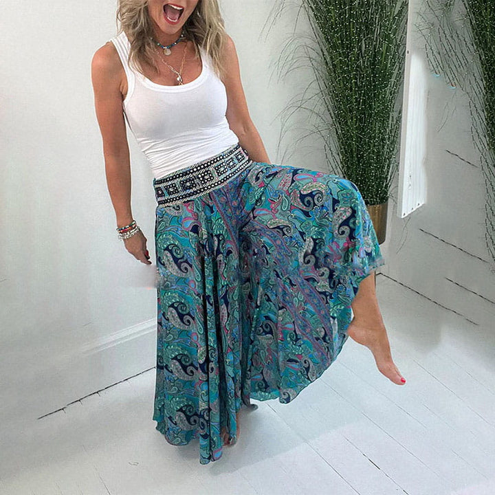 Mavis | Pantalons élastiques avec imprimé ethnique