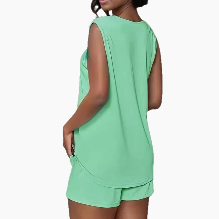 Jovie | Ensemble de 2 pièces sans manches avec haut et shorts