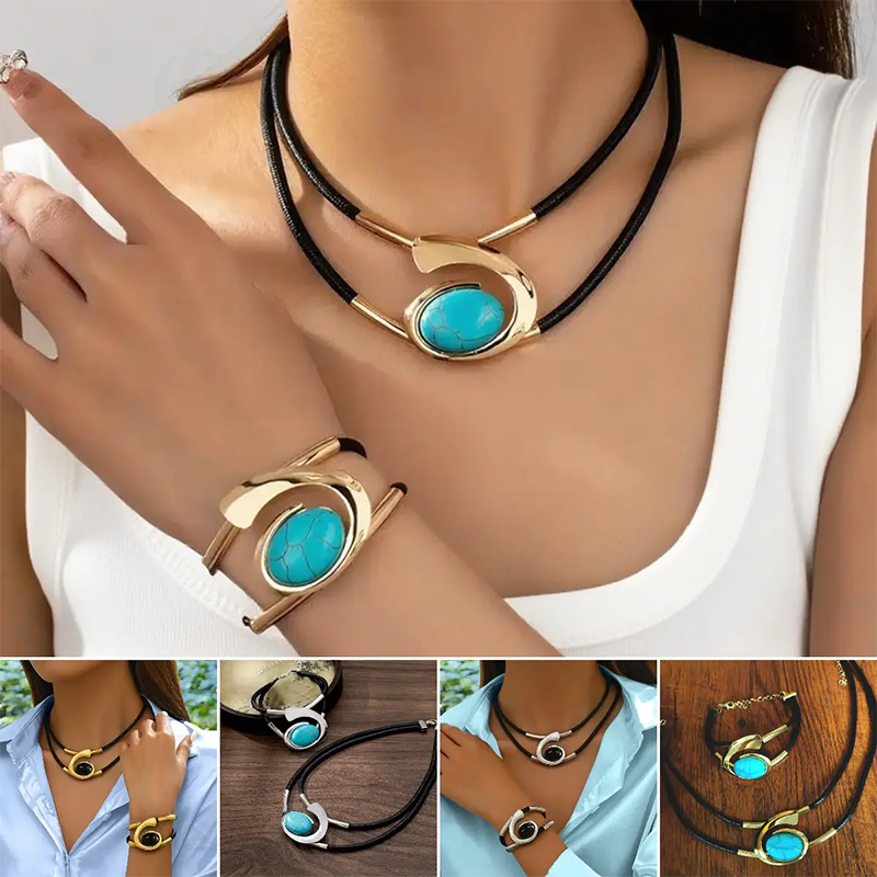 Suri  | Ensemble de collier et bracelet style vintage boho
