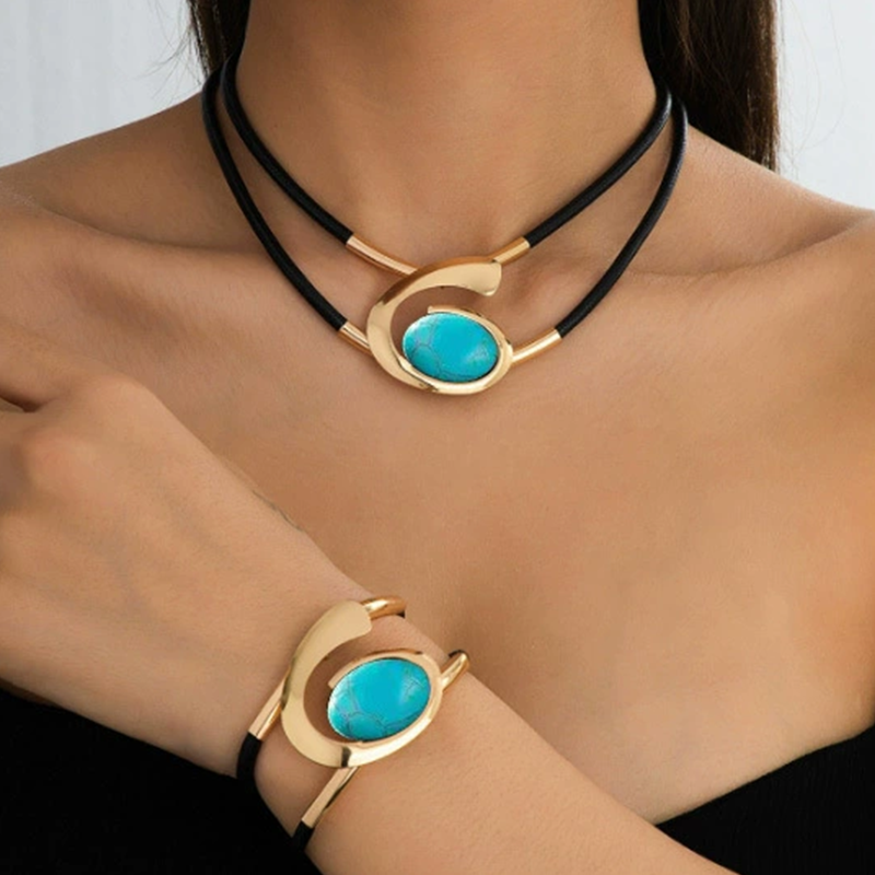 Suri  | Ensemble de collier et bracelet style vintage boho