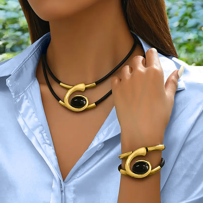 Suri  | Ensemble de collier et bracelet style vintage boho