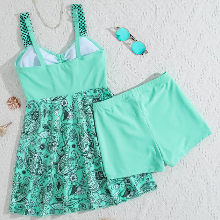 Sable | Maillot de Bain Deux Pièces avec Bretelles et Shorts Séparables