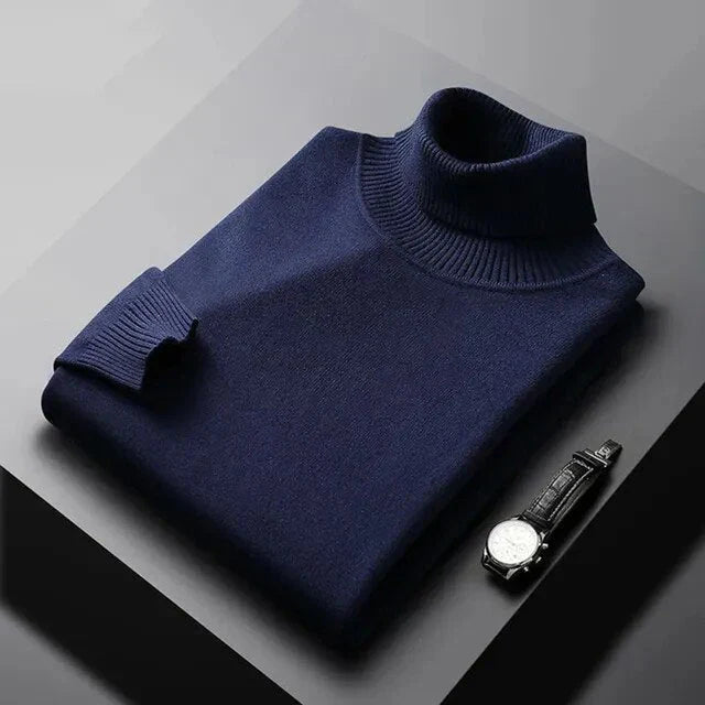 Tommy | Pull classique à col montant en cachemire doux