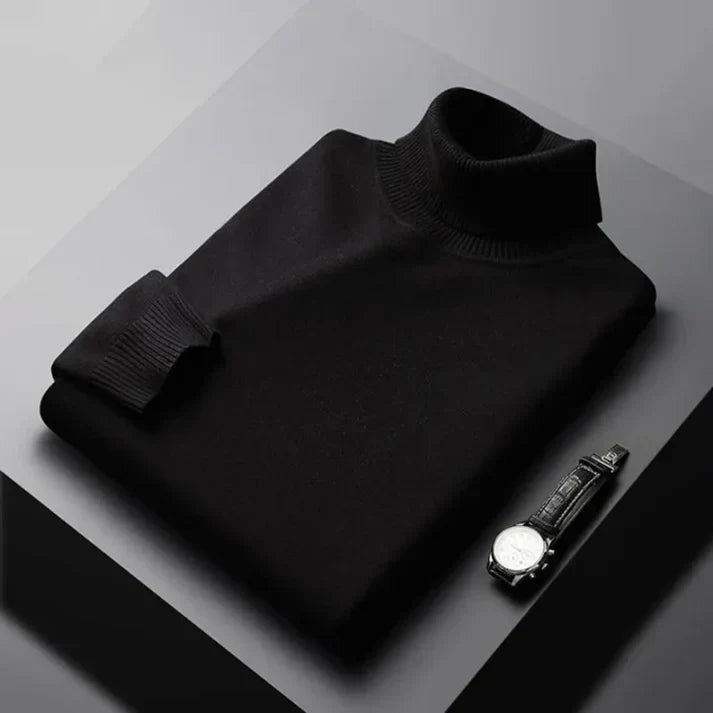 Tommy | Pull classique à col montant en cachemire doux