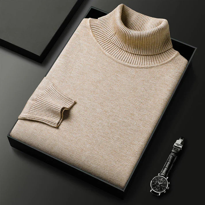 Tommy | Pull classique à col montant en cachemire doux