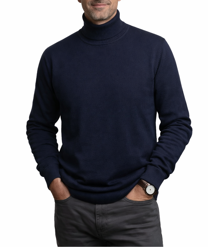 Tommy | Pull classique à col montant en cachemire doux