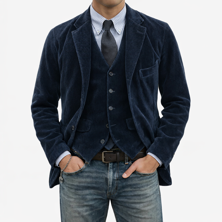 VALTRO | Ensemble Blazer et Gilet en Velours pour Homme
