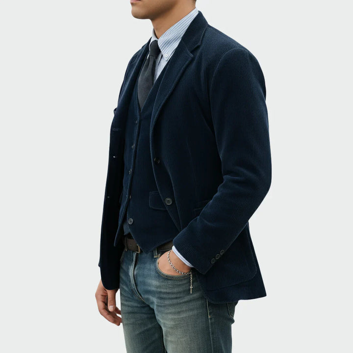 VALTRO | Ensemble Blazer et Gilet en Velours pour Homme